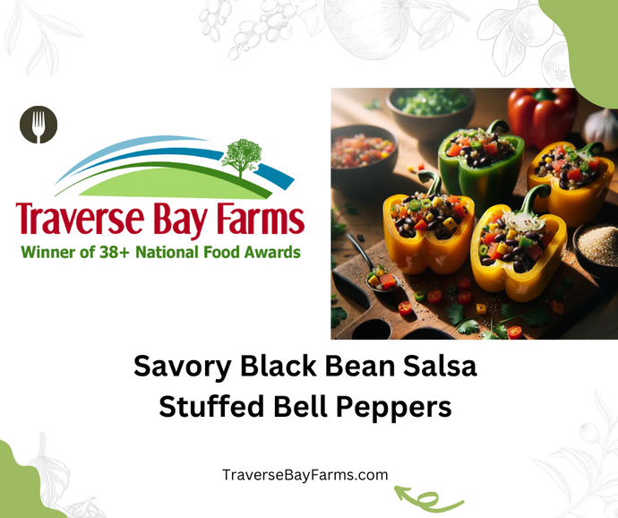 Savory Black Bean Salsa Stuffed Bell Peppers
