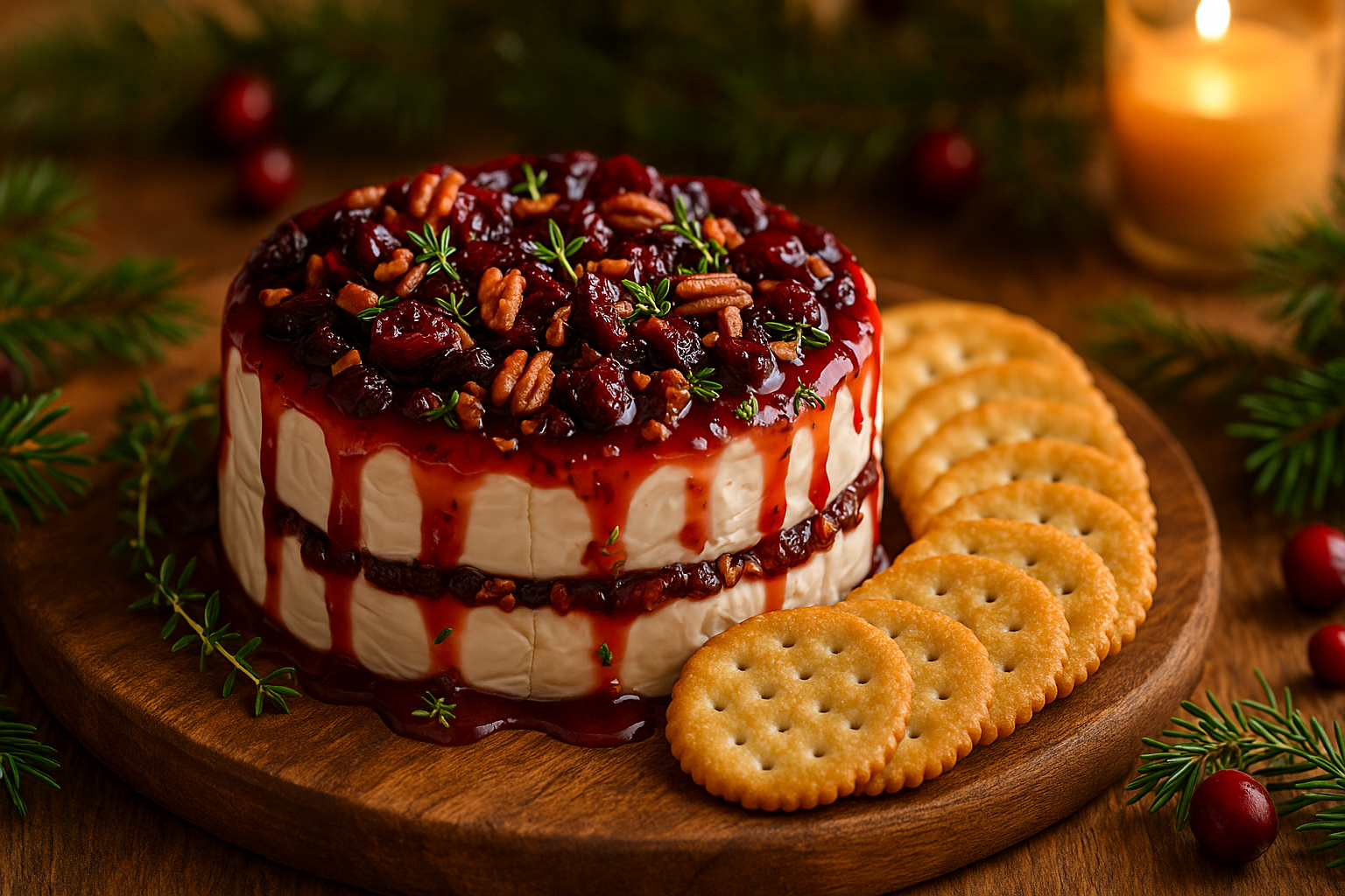 Cherry Juice Brie Torte