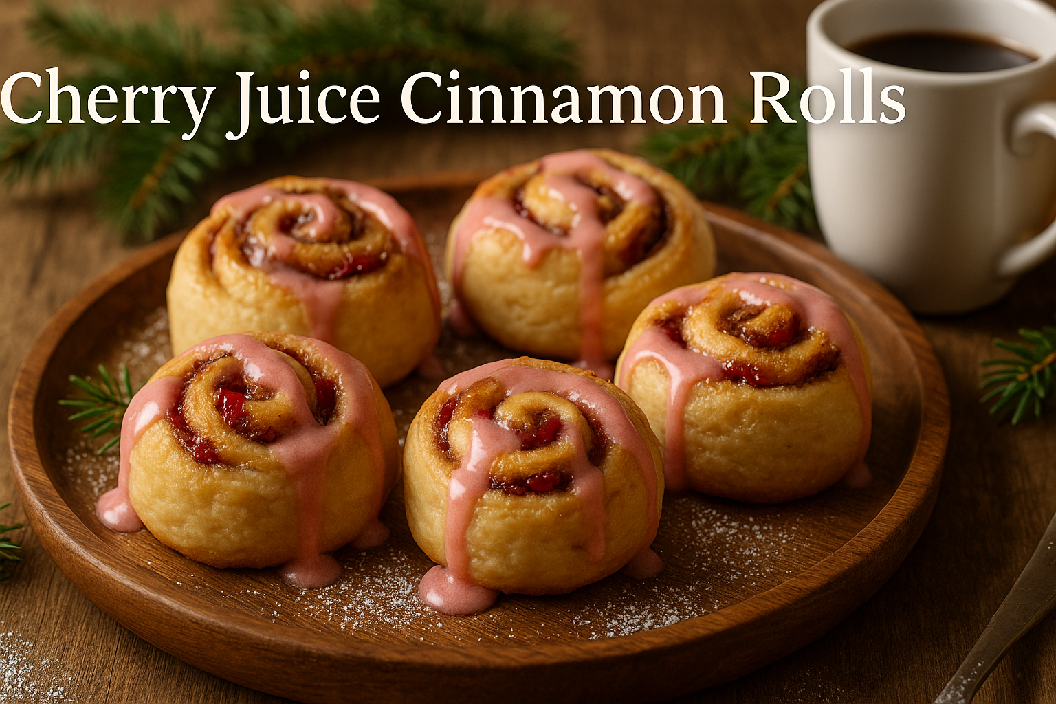 Cherry Juice Cinnamon Rolls