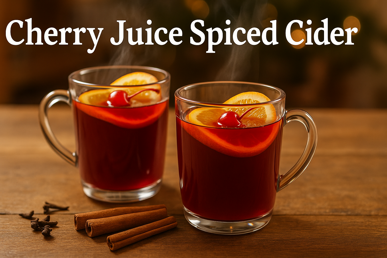 Tart Cherry Recipe - Spiced Cider with Cherry Juice