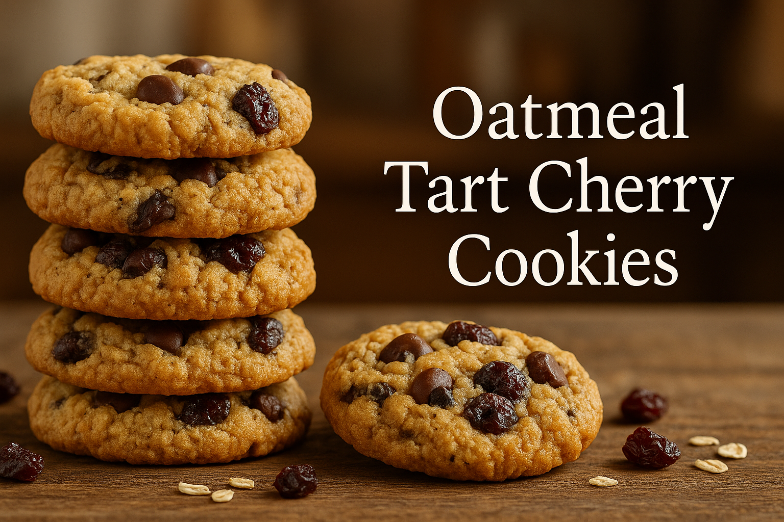 Tart Cherry Recipes - Oatmeal Tart Cherry Cookies