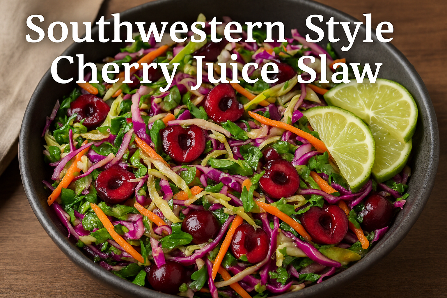 Southwestern Style Cherry Juice Slaw