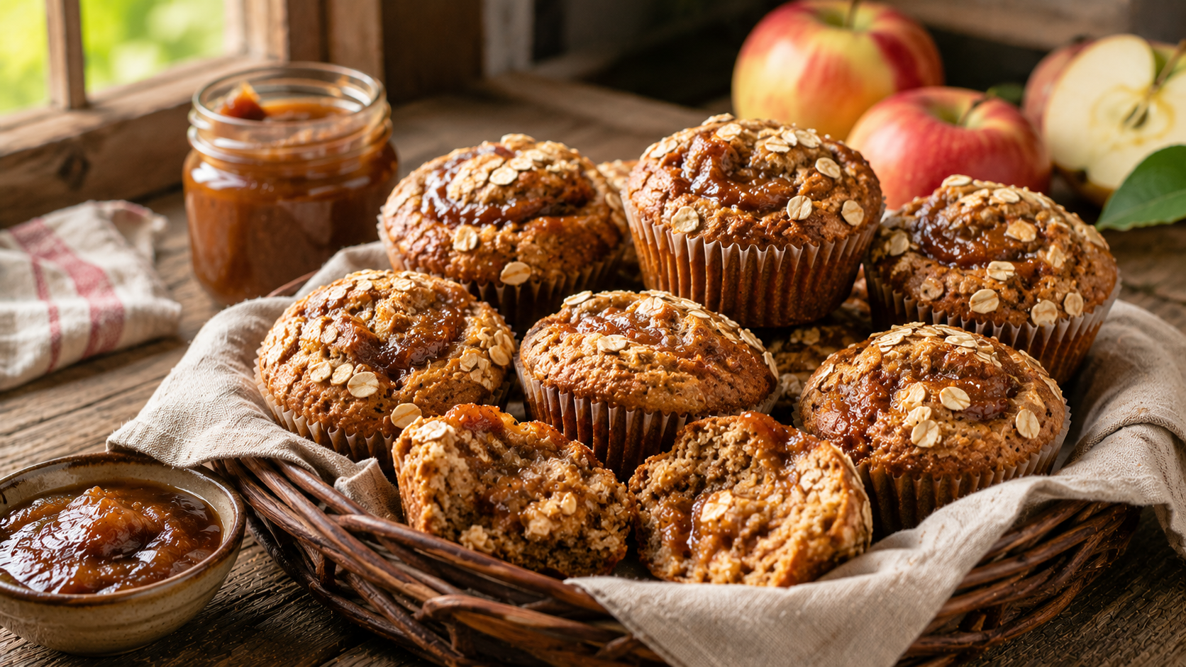 Apple Butter Oatmeal Muffins: Cozy, Moist Muffins for Early-Fall Mornings