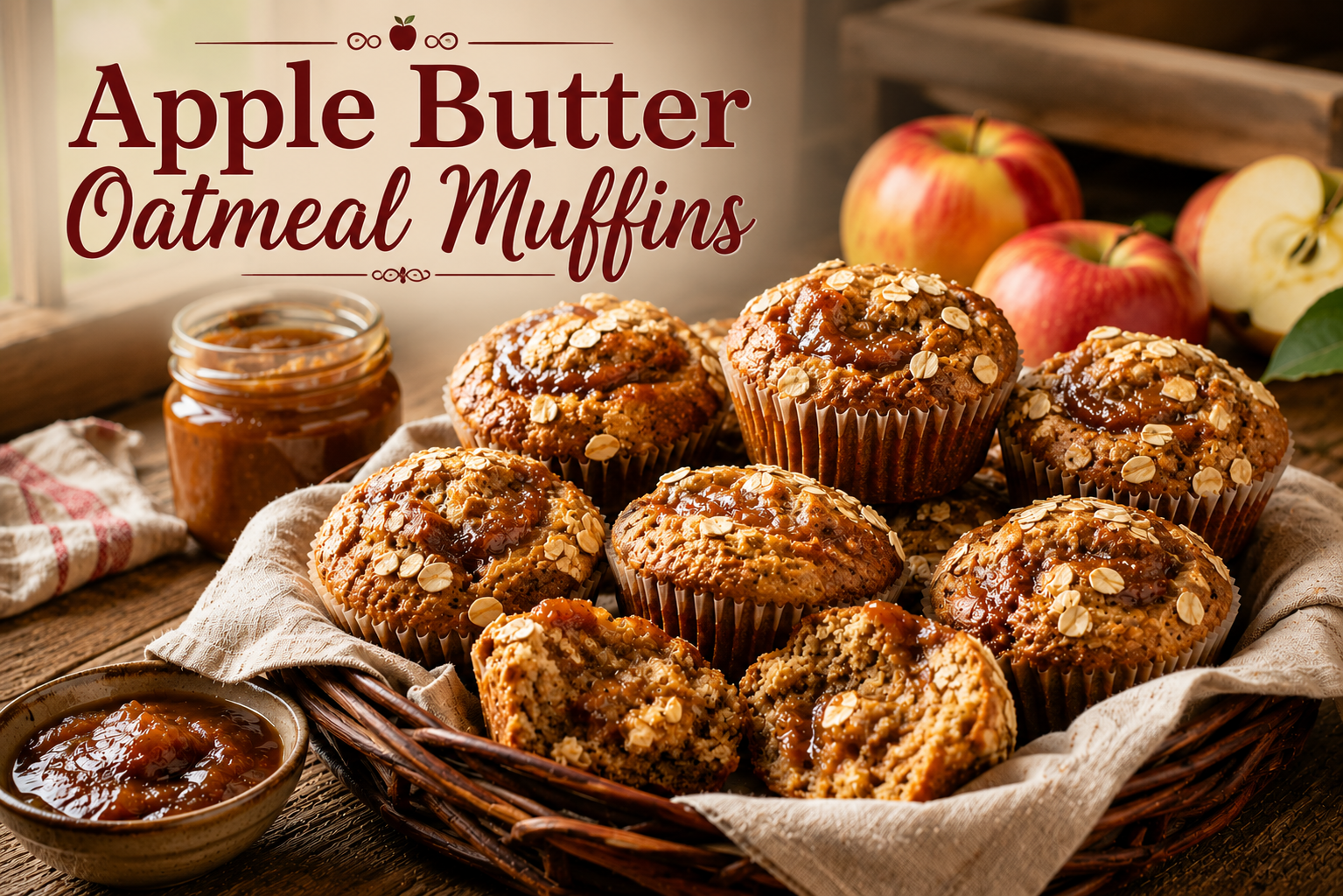 Apple Butter Oatmeal Muffins: Cozy, Moist Muffins for Early-Fall Mornings