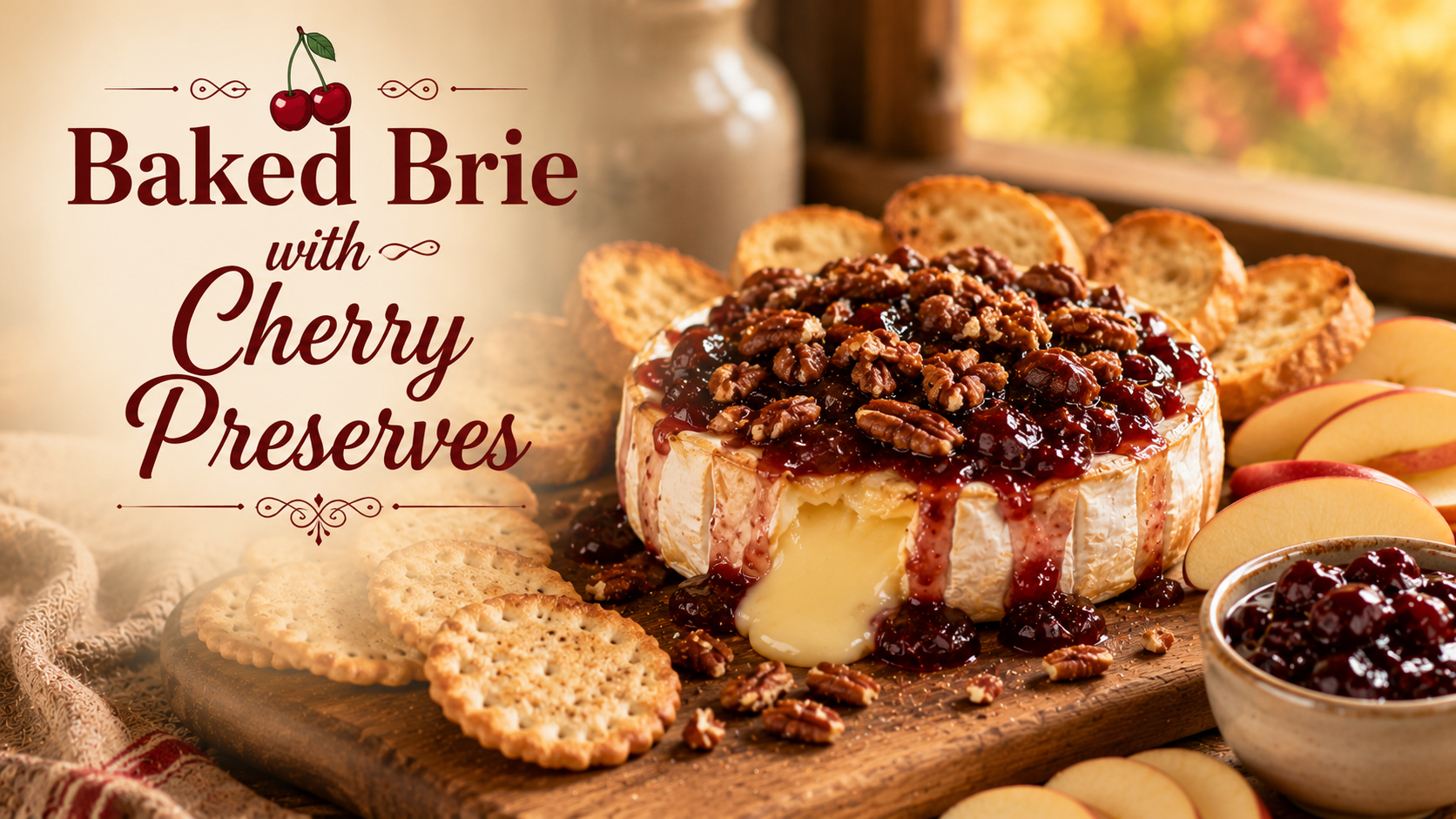 Baked Brie with Cherry Preserves: An Easy, Elegant Fall Appetizer
