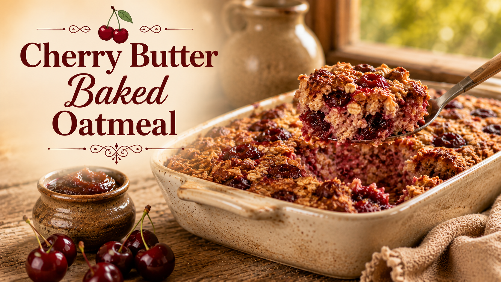 Cherry Butter Baked Oatmeal: A Cozy Make-Ahead Fall Breakfast