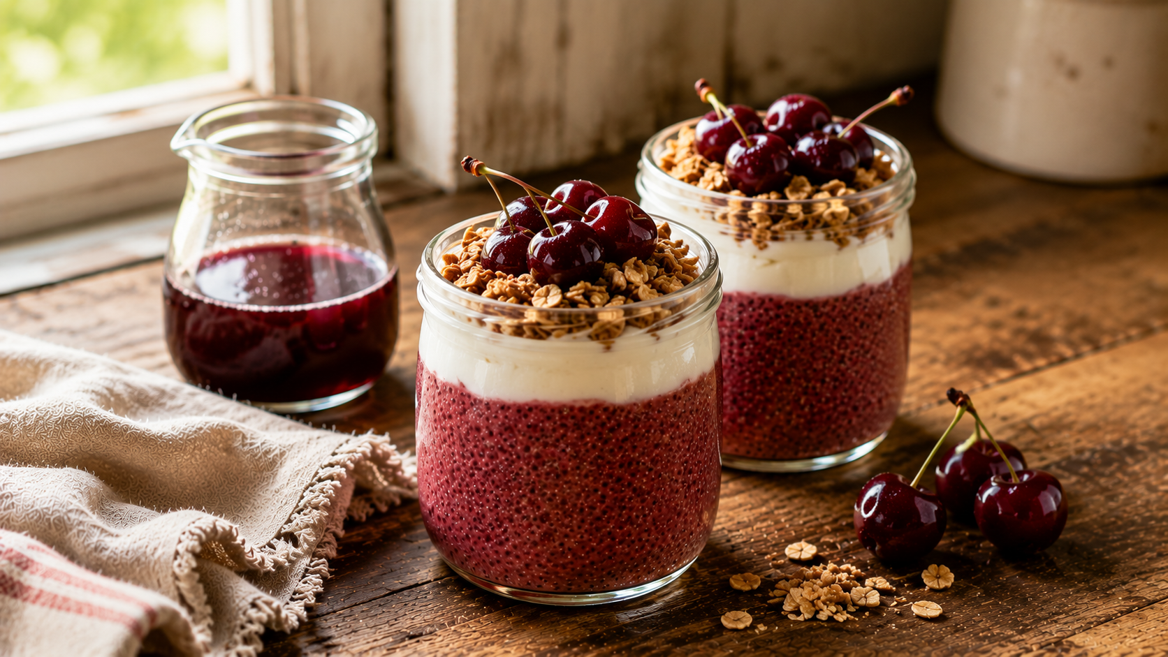 Overnight Cherry Chia Pudding