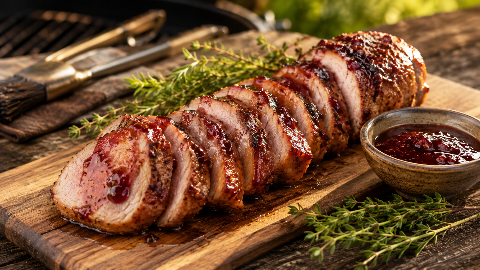 Cherry-Glazed Grilled Pork Tenderloin