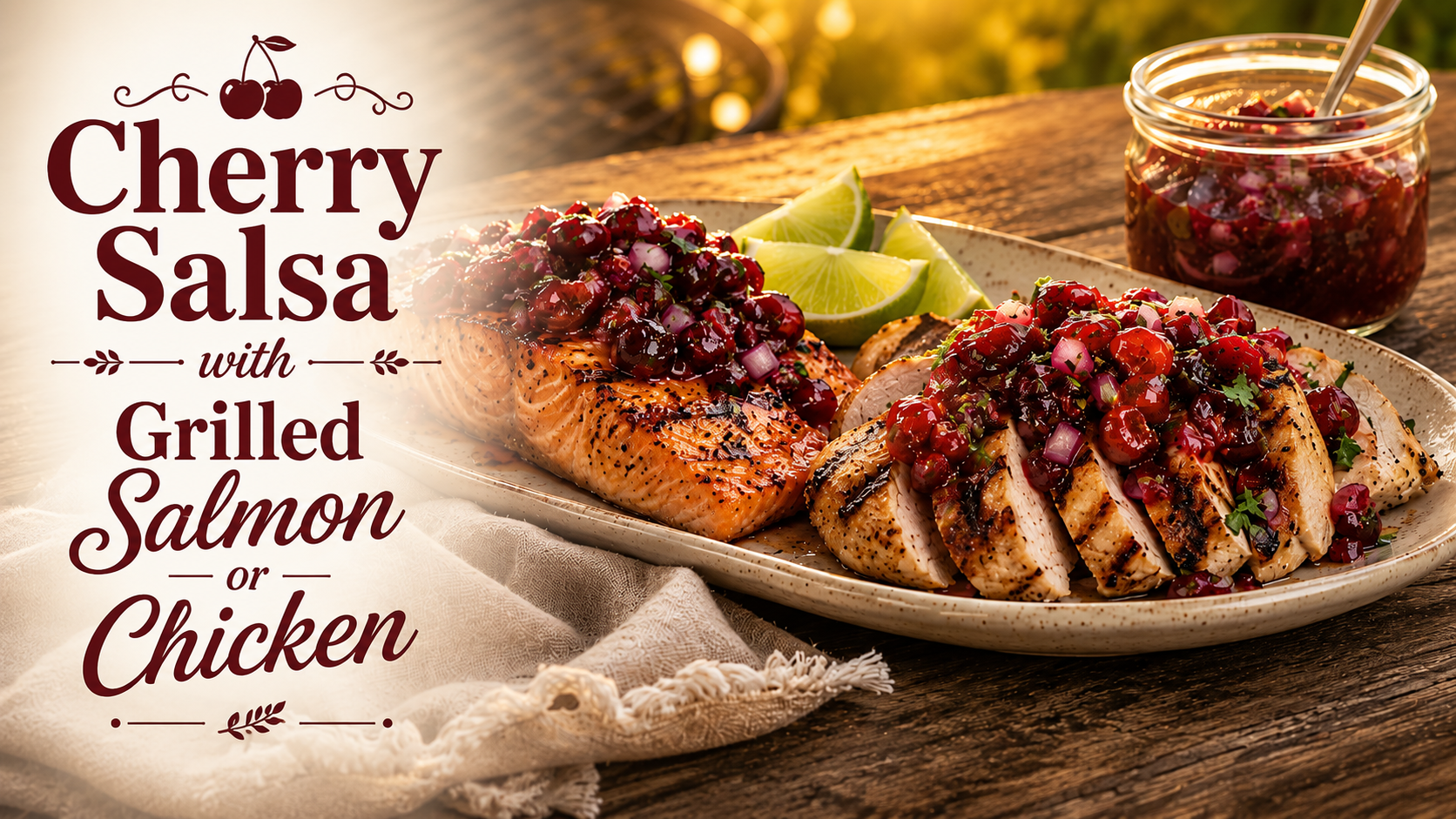 Cherry Salsa with Grilled Salmon or Chicken