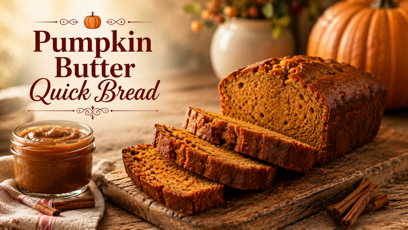 Pumpkin Butter Quick Bread: An Easy One-Bowl Fall Loaf