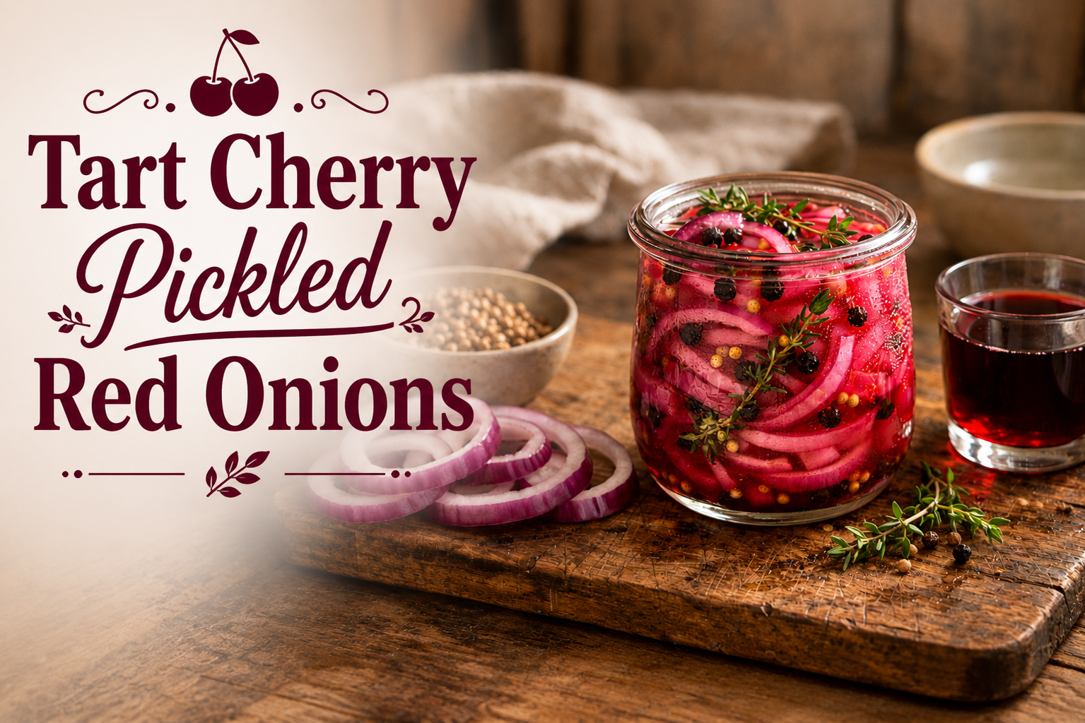 Tart Cherry Pickled Red Onions