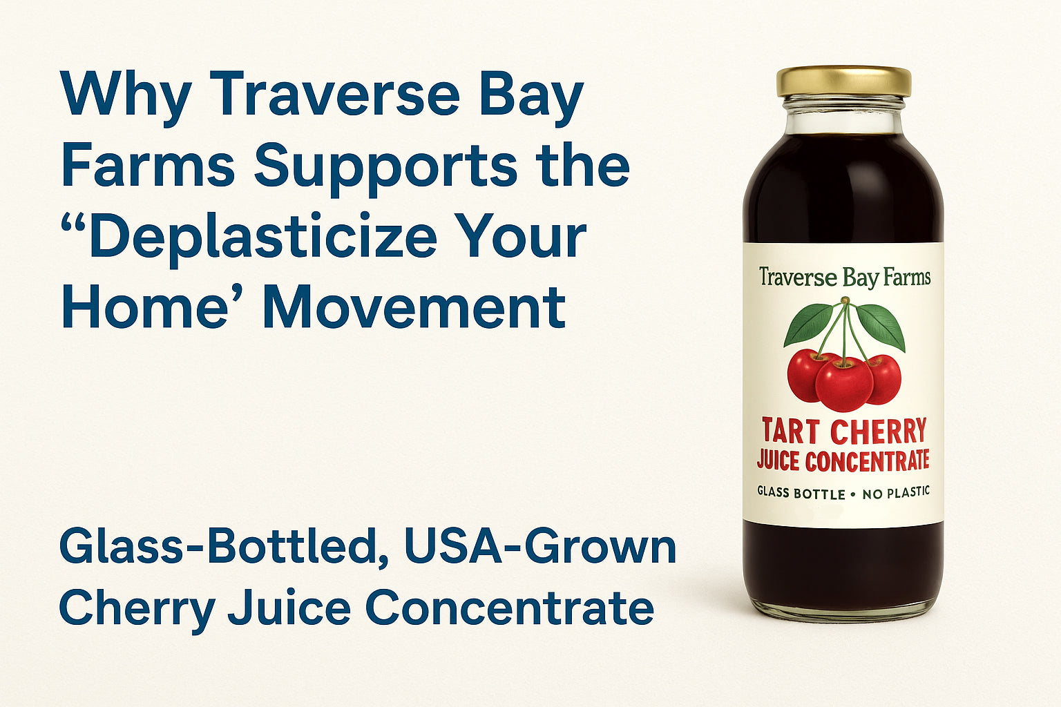 Traverse Bay Farms Only Uses Glass Bottles: Supporting the “Deplasticize Your Home” Movement