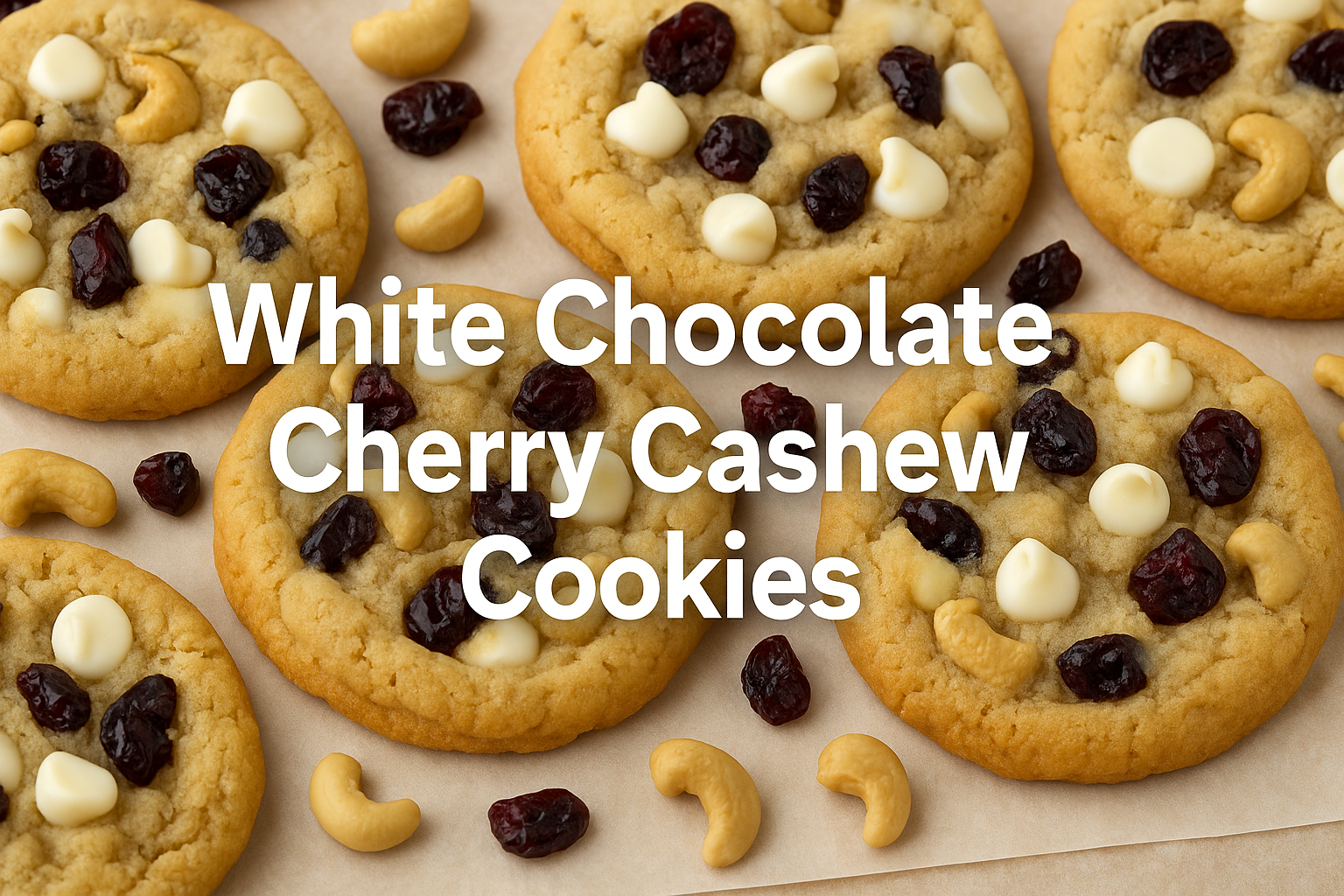 White Chocolate Cherry Cashew Cookie Recipe