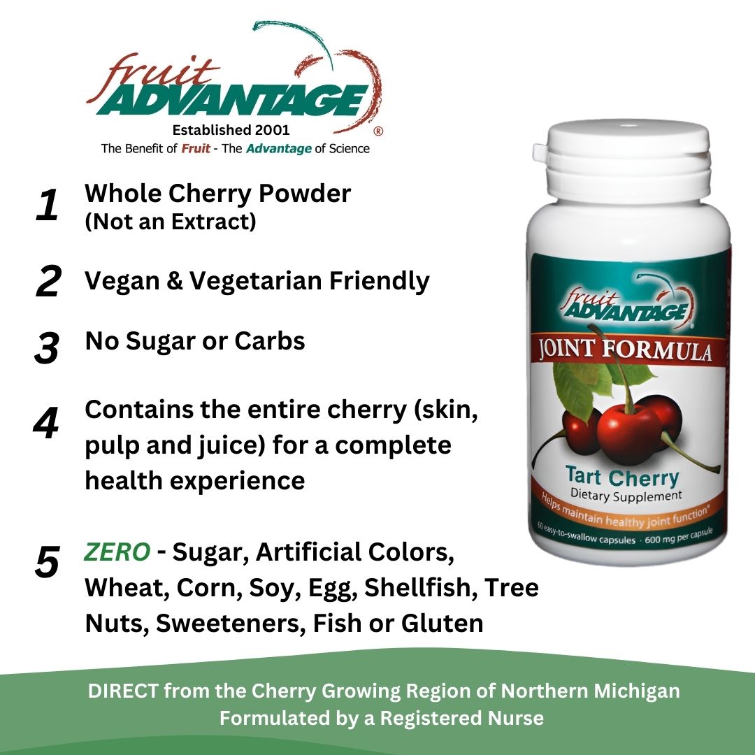 Fruit Advantage Tart Cherry Capsules Joint Formula - 60 count Secondary image