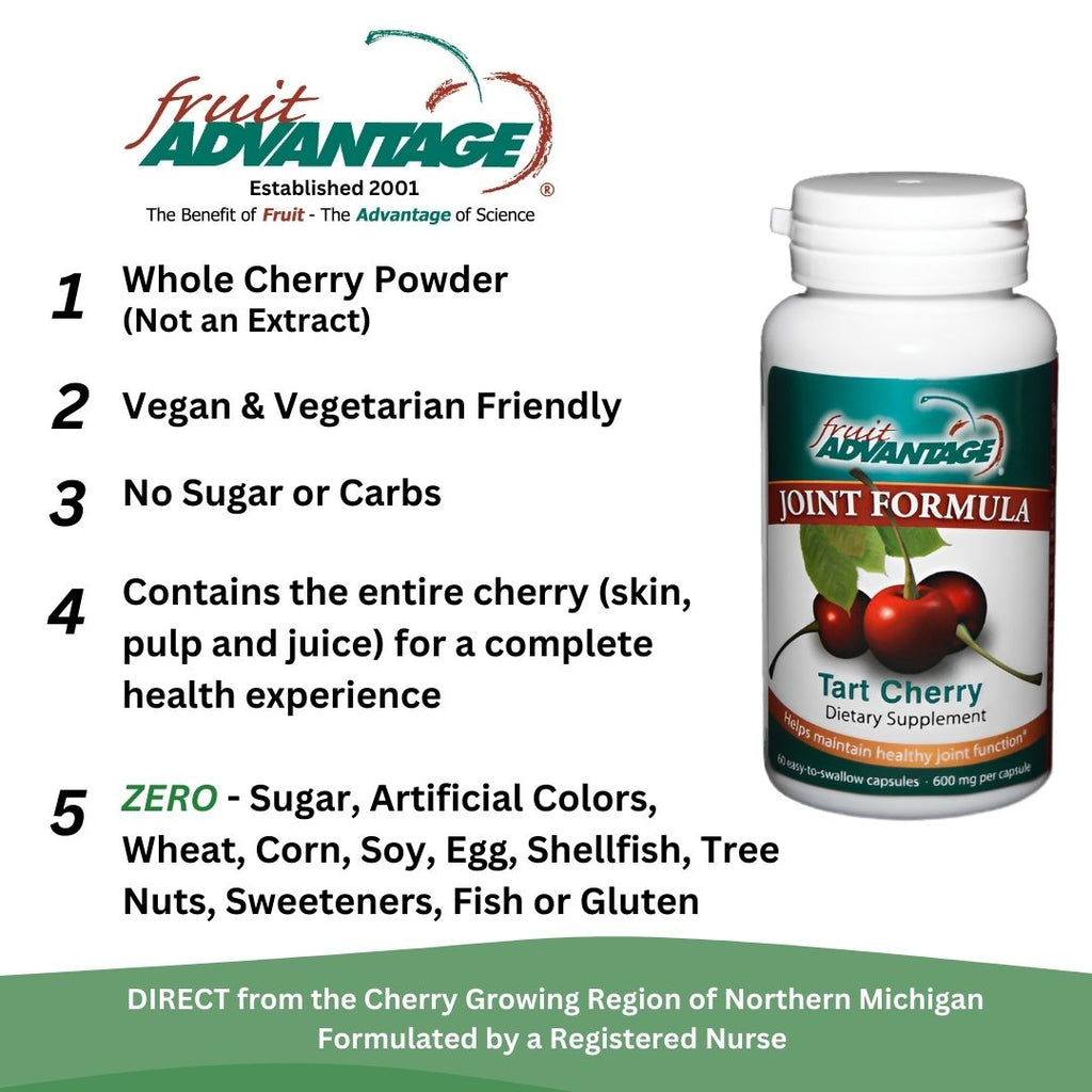 Fruit Advantage Tart Cherry Capsules Joint Formula - 60 count - Traverse Bay Farms