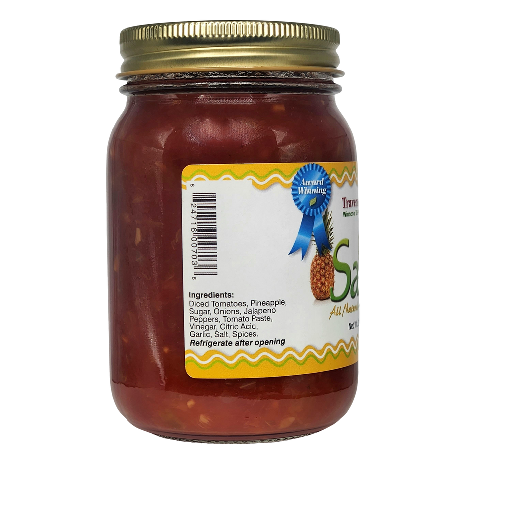 Pineapple Salsa - Medium, 16 oz - Traverse Bay Farms