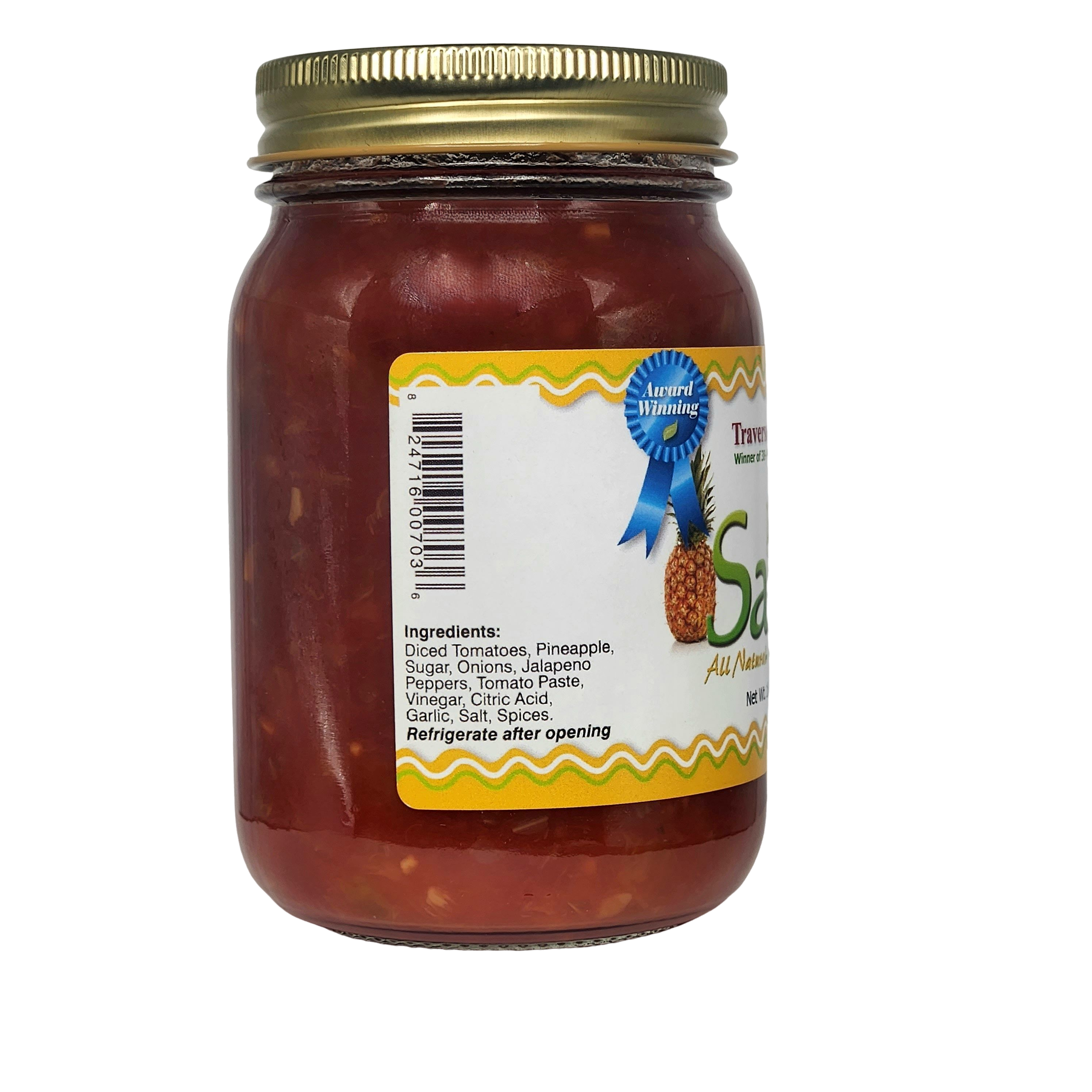 Pineapple Salsa - Medium, 16 oz - Traverse Bay Farms