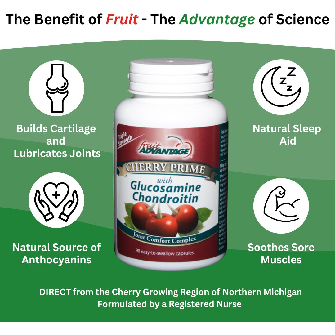 Fruit Advantage Cherry Prime - Tart Cherry, Glucosamine & Chondroitin - Traverse Bay Farms