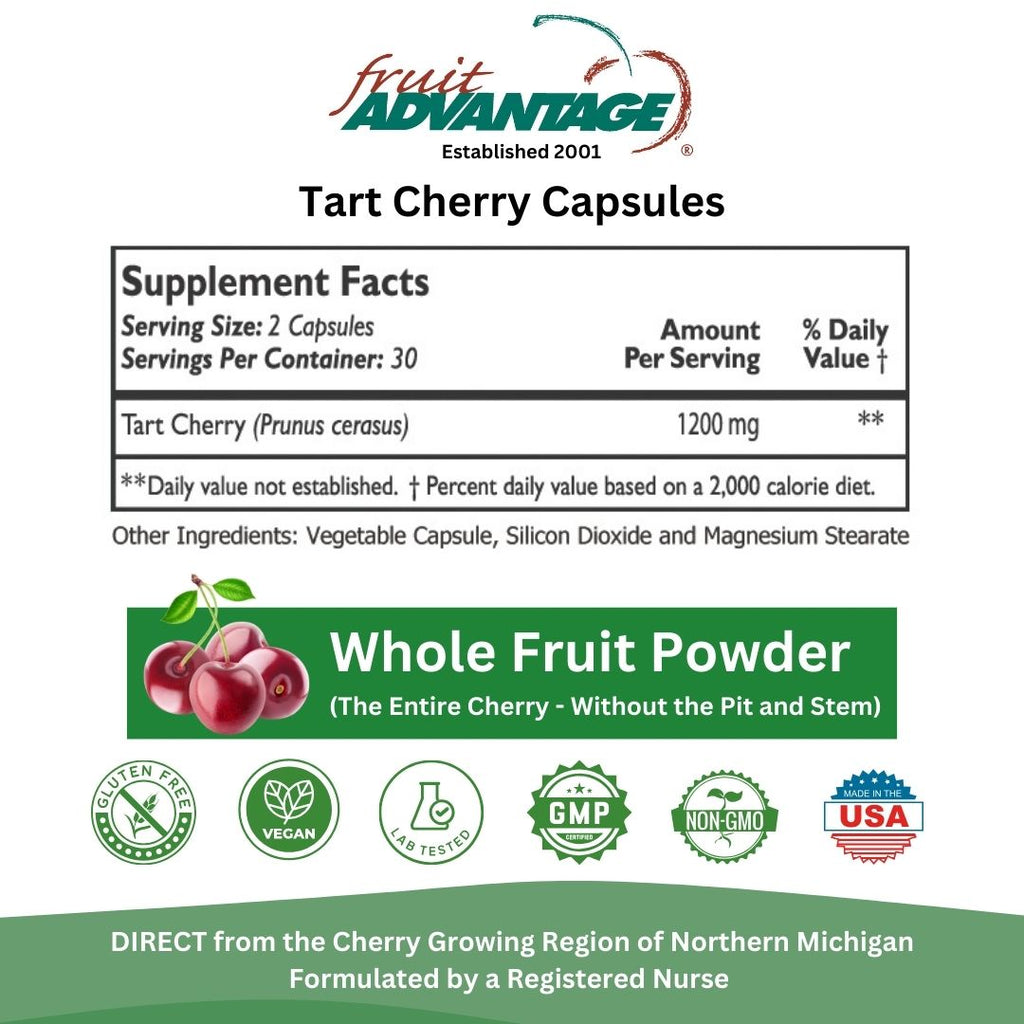 Fruit Advantage Tart Cherry Capsules Joint Formula - 60 count - Traverse Bay Farms