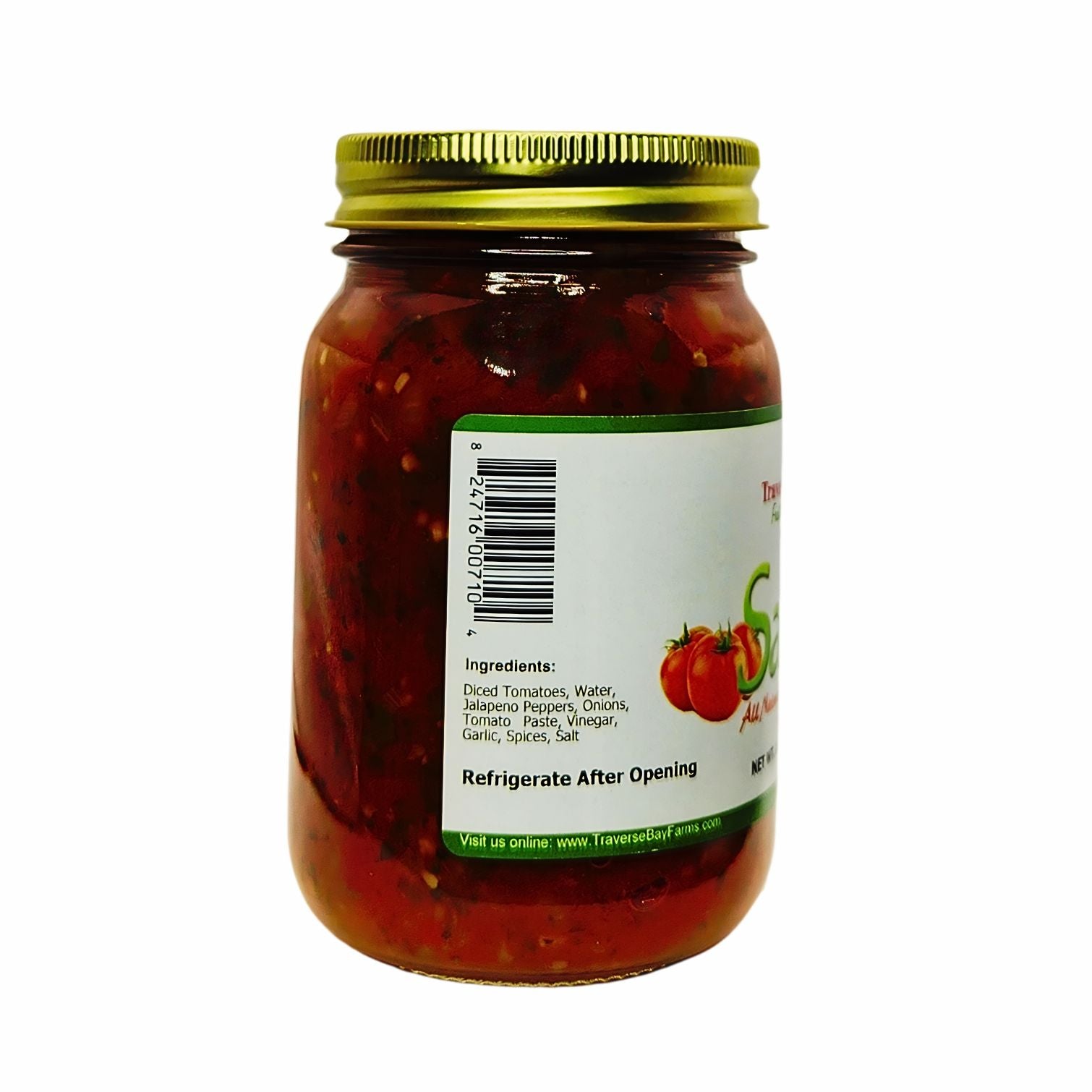 Traverse Bay Farms All Natural Hot Chunky Salsa