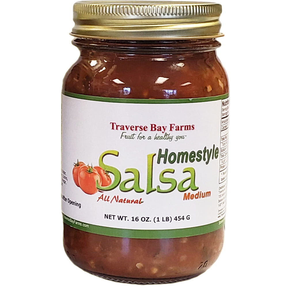All Natural Homestyle Chunky Salsa - Medium, 16 oz - Traverse Bay Farms Main image