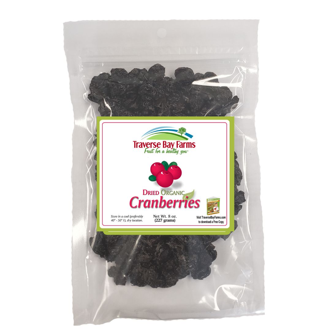 Dried Organic Cranberries - 8 oz bag - Traverse Bay Farms Main image