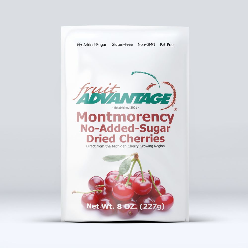 Unsweetened (No-Added-Sugar) Dried Tart Cherries - 8 oz bag