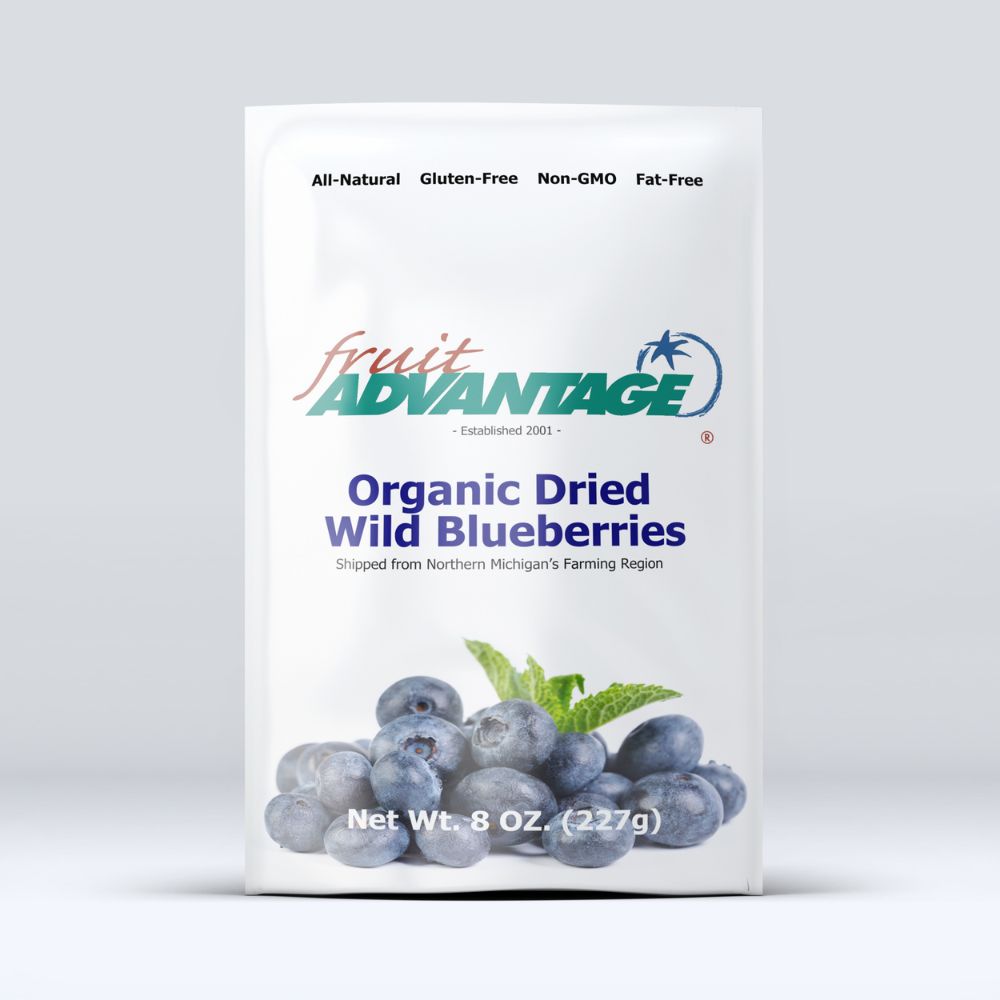 Dried Organic Wild Blueberries - 8 oz bag - Traverse Bay Farms