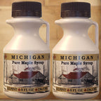 100% Pure Michigan Maple Syrup - 2 Pack of 8 Fl. Oz. Bottles - Traverse Bay Farms