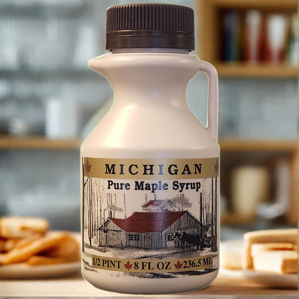 Maple Syrup, 100% Pure Michigan  - 8 Fl. Oz. Bottle - Traverse Bay Farms