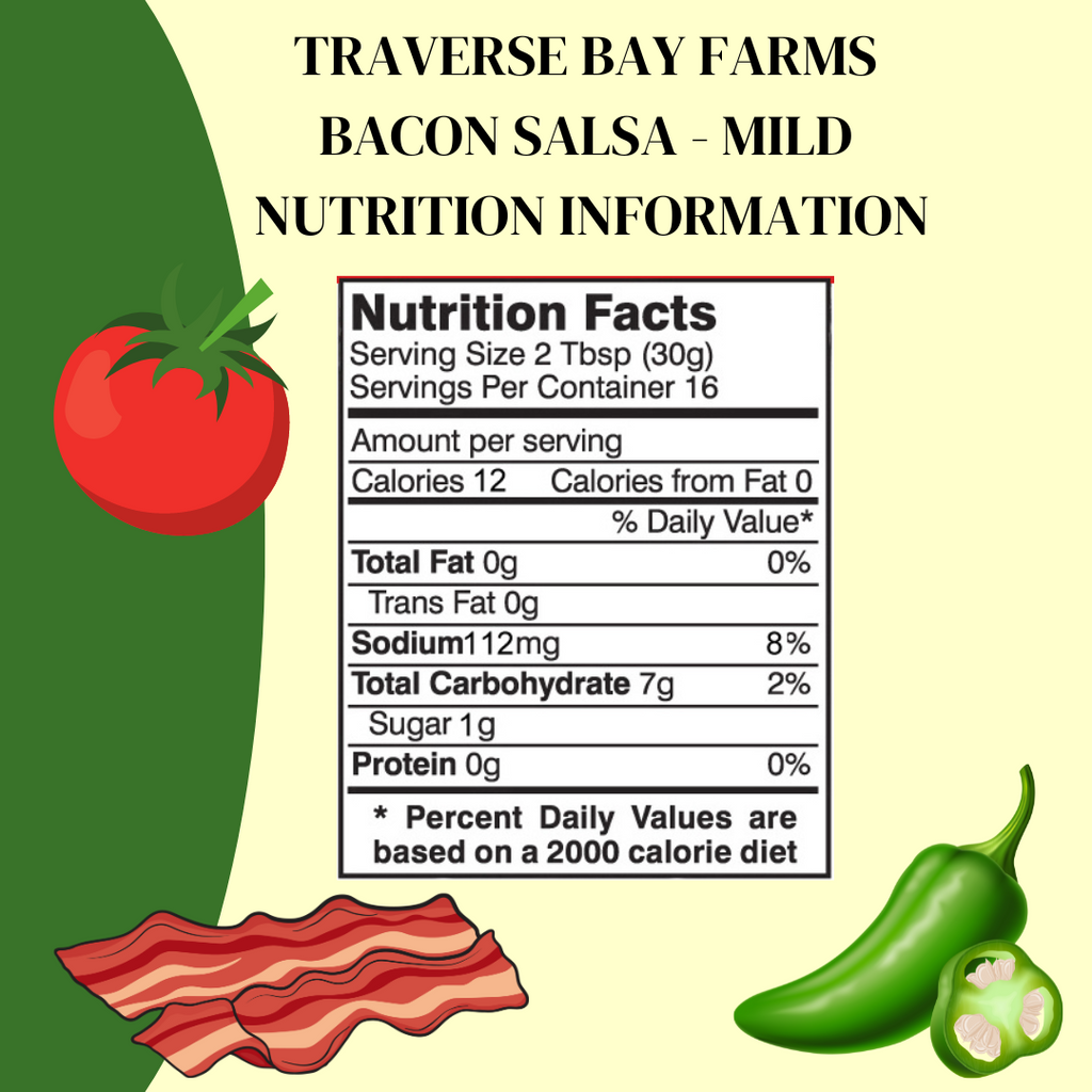 Bacon Salsa - Mild, 16 oz - Traverse Bay Farms