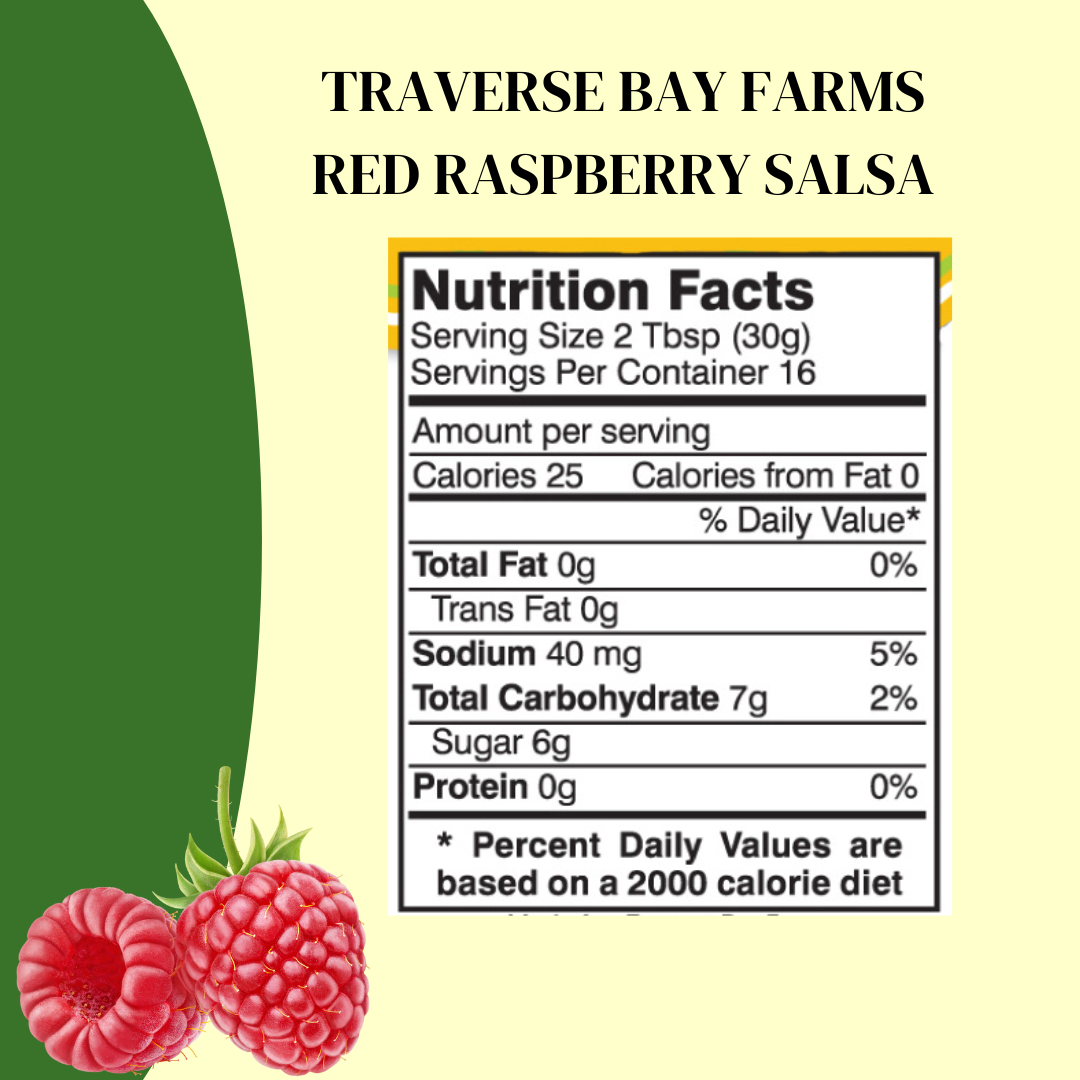 Red Raspberry Salsa - Medium, 16 oz - Traverse Bay Farms