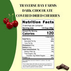 Dark Chocolate Covered Dried Cherries, 8 oz. - Traverse Bay Farms
