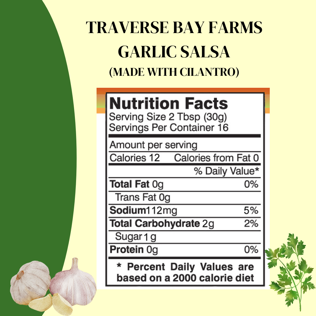 Garlic Salsa - Medium, 16 oz - Traverse Bay Farms