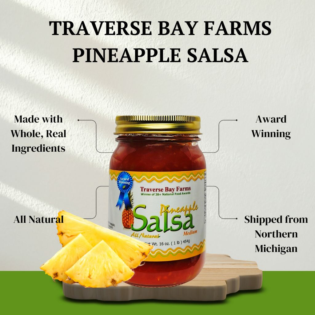 Pineapple Salsa - Medium, 16 oz - Traverse Bay Farms