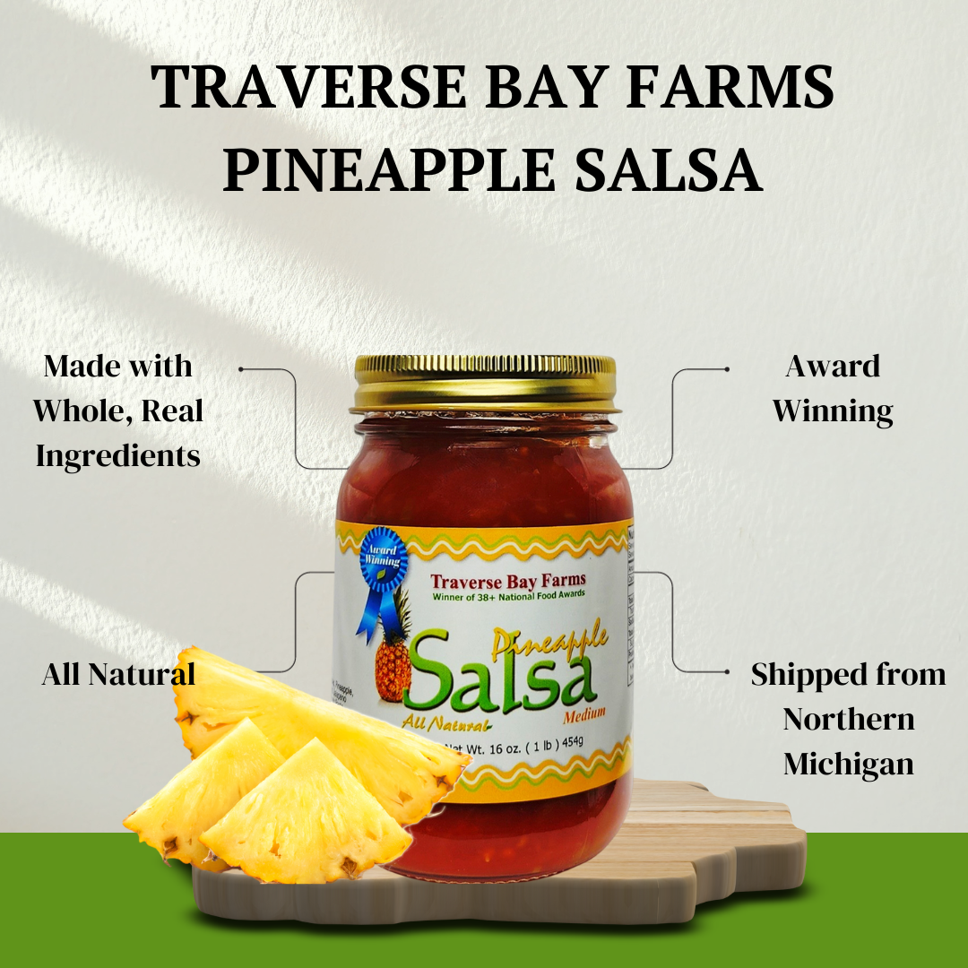Pineapple Salsa - Medium, 16 oz - Traverse Bay Farms