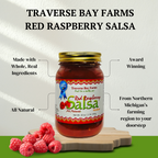 Red Raspberry Salsa - Medium, 16 oz - Traverse Bay Farms