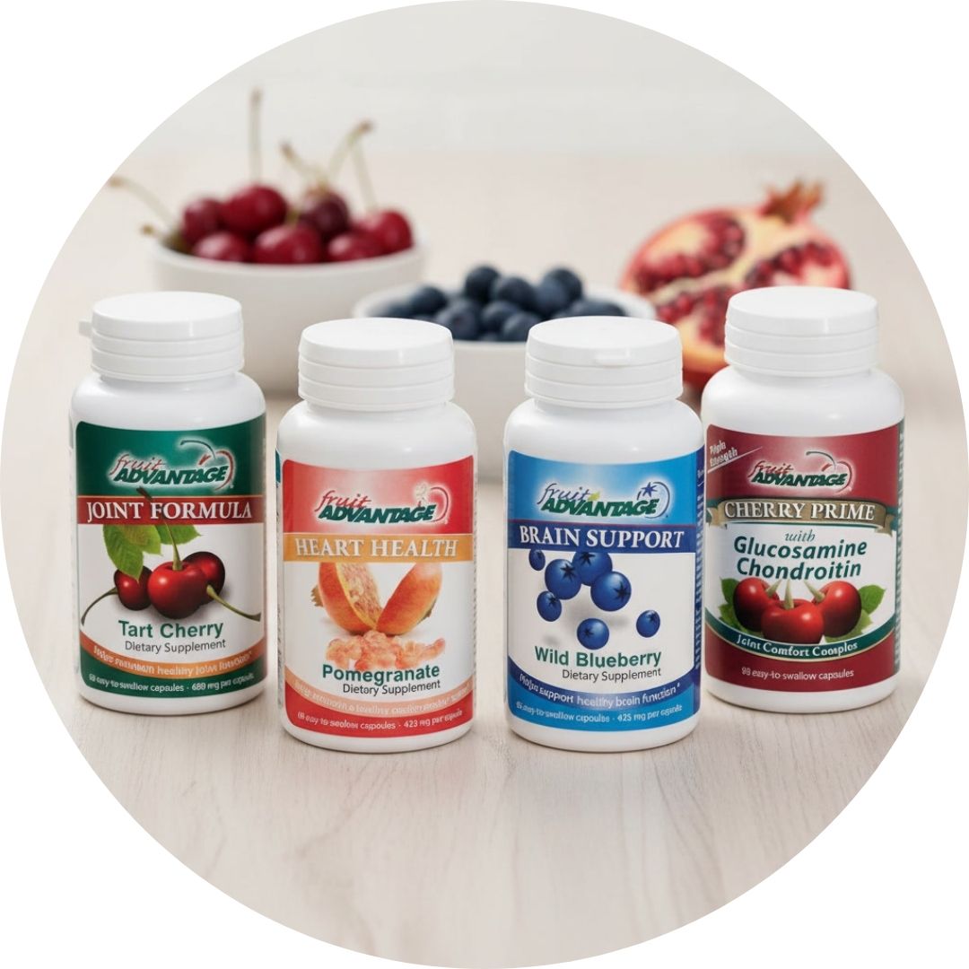 Shop Fruit Advantage Tart Cherry Joint Formula Capsules. 1200mg maximum strength daily antioxidant supplement.