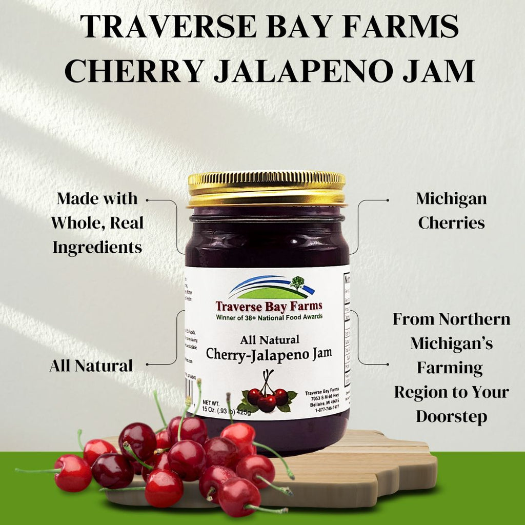 Cherry Jalapeno Jam - 15 oz. - Traverse Bay Farms