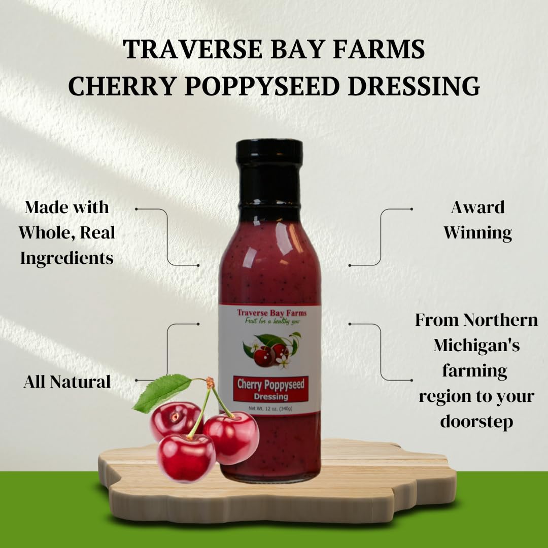 open lace back dress Cherry Poppyseed Salad Dressing, 12 oz. – Traverse Bay Farms
