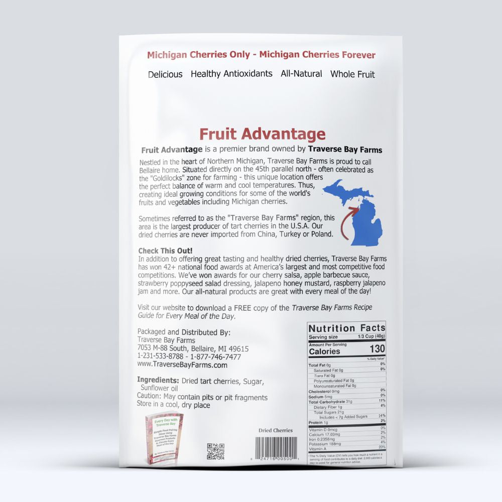 Dried Cherries - 8 oz bag - Traverse Bay Farms