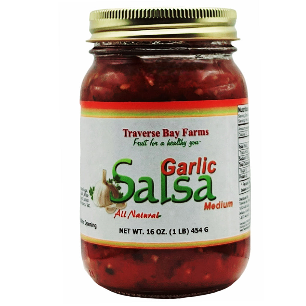 Garlic Salsa - Medium, 16 oz - Traverse Bay Farms