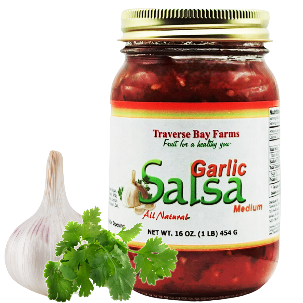 Garlic Salsa - Medium, 16 oz - Traverse Bay Farms