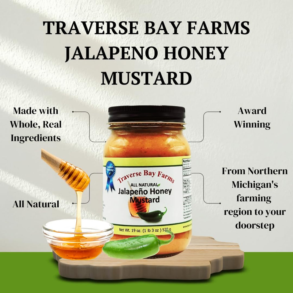 Jalapeno Honey Mustard, 19 oz. - Traverse Bay Farms