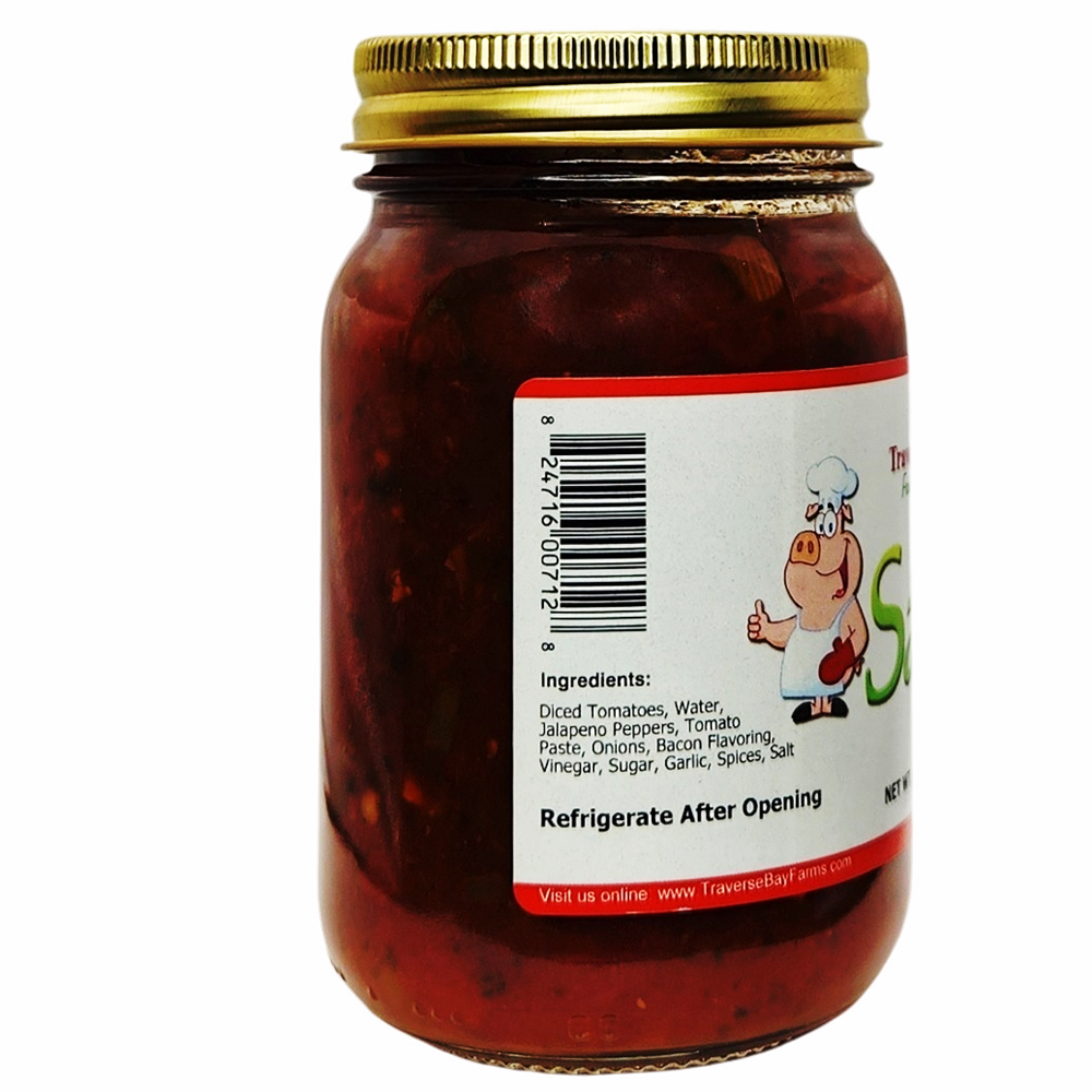 Bacon Salsa - Mild, 16 oz - Traverse Bay Farms