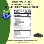 Dried Organic Wild Blueberries - 8 oz bag - Traverse Bay Farms