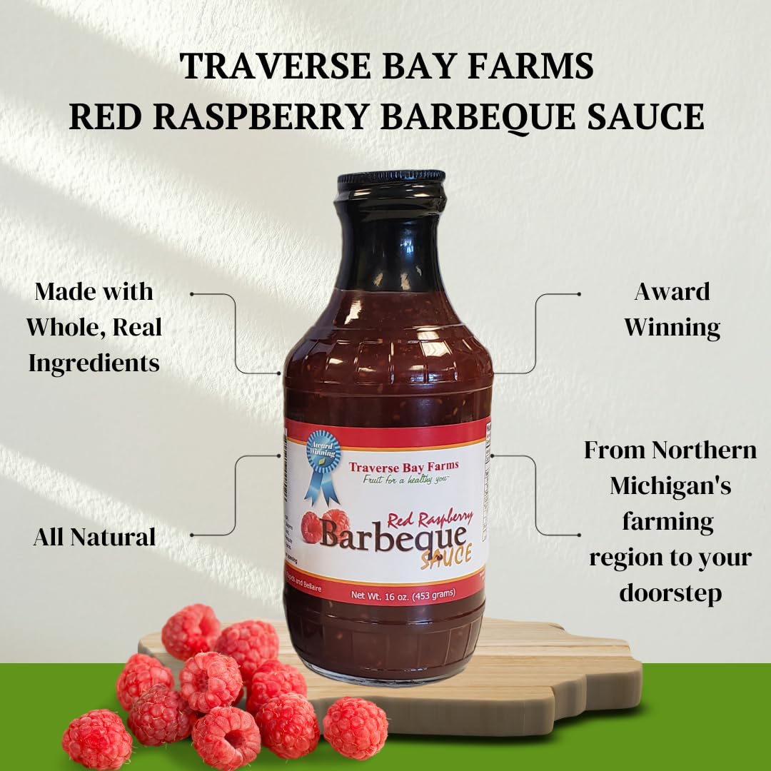 Red Raspberry BBQ Sauce, 19 oz. - Traverse Bay Farms