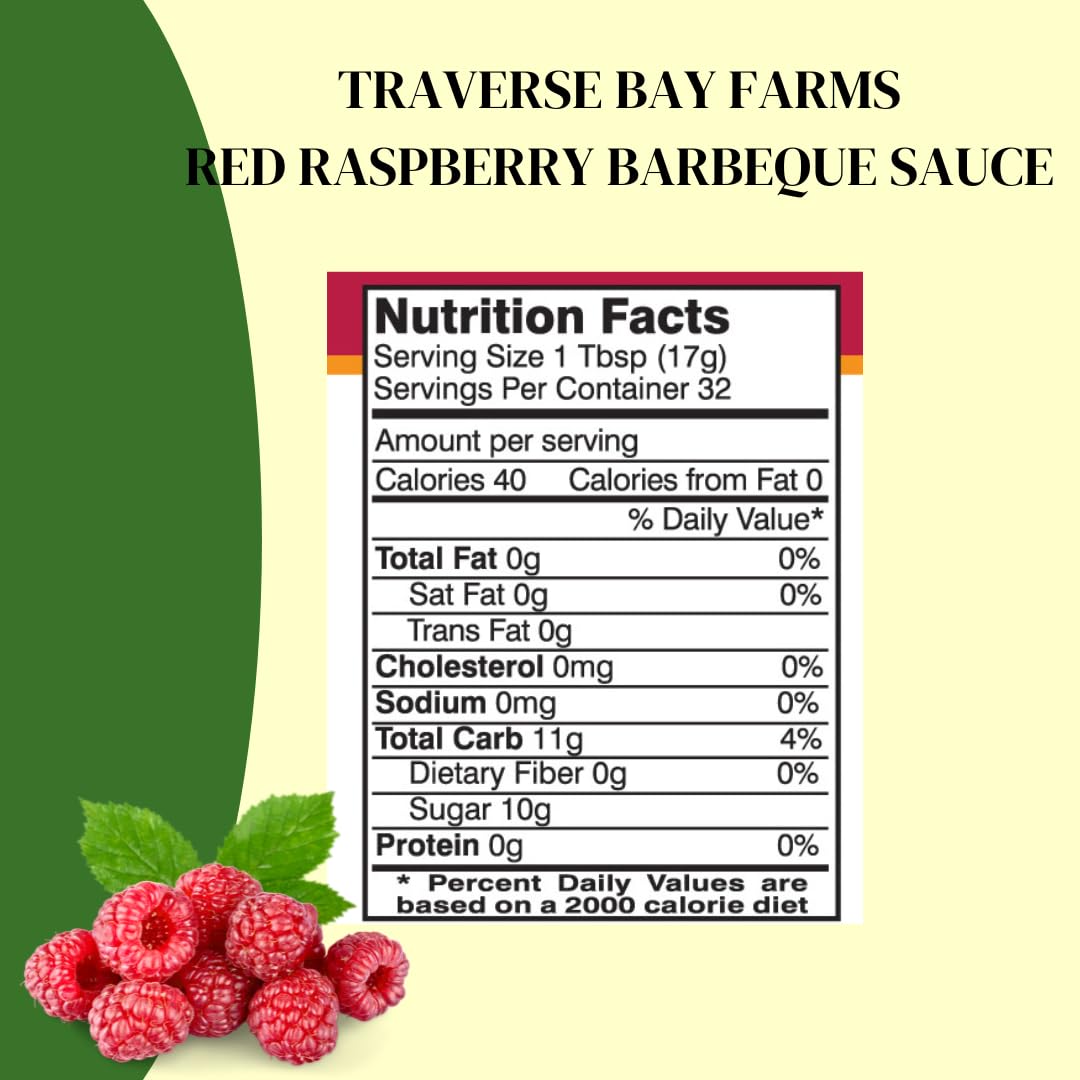 Red Raspberry BBQ Sauce, 19 oz. - Traverse Bay Farms