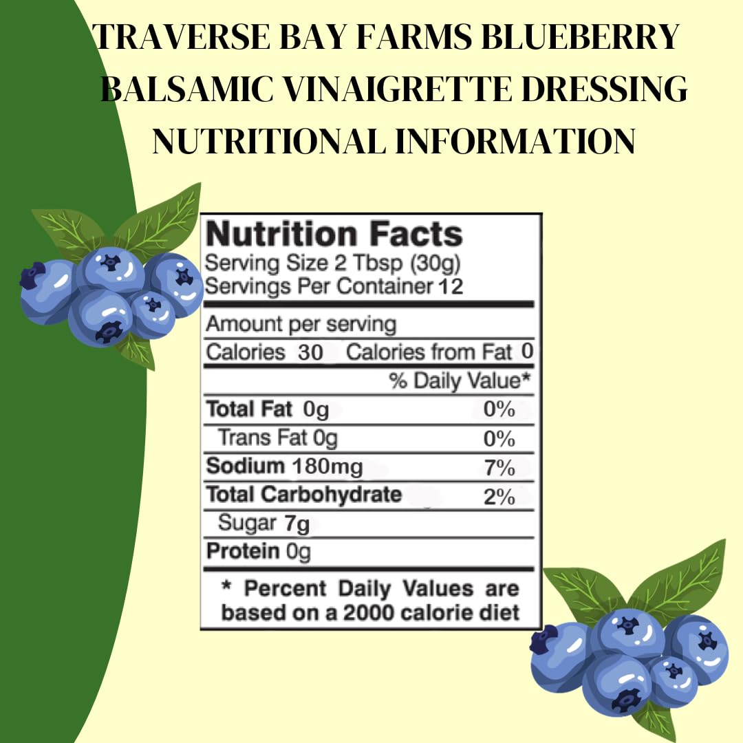Blueberry Balsamic Vinaigrette Dressing, 12 oz. - Traverse Bay Farms