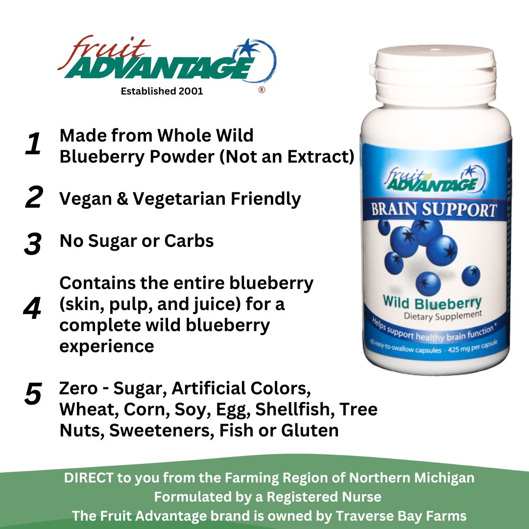 Wild Blueberry Brain Support - Traverse Bay Farms